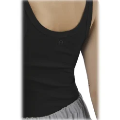 Ottod'Ame - Ribbed Tank Top - Black - Top - Luxury Exclusive Collection - Avvenice