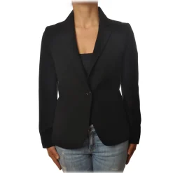 Ottod'Ame - Screwed Model Jacket with One Button - Black - Jacket - Luxury Exclusive Collection - Avvenice