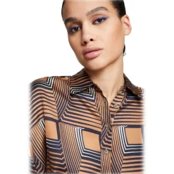 Ottod'Ame - Shirt in Optical Geometric Pattern - Multicolour - Shirt - Luxury Exclusive Collection - Avvenice