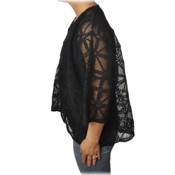 Ottod'Ame - Shirt in Perforated Yarns - Black - Shirt - Luxury Exclusive Collection - Avvenice