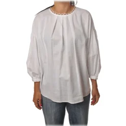 Ottod'Ame - Shirt with Scalloped Collar Finishing - White - Shirt - Luxury Exclusive Collection - Avvenice