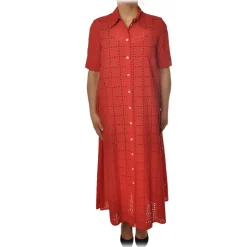 Ottod'Ame - Short-Sleeved Short Dress - Red - Dresses - Luxury Exclusive Collection - Avvenice