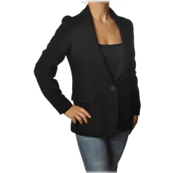 Ottod'Ame - Single Breasted One Button Jacket - Black - Jacket - Luxury Exclusive Collection - Avvenice