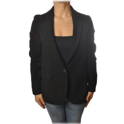 Ottod'Ame - Single Breasted One Button Jacket - Black - Jacket - Luxury Exclusive Collection - Avvenice