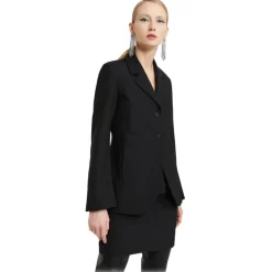 Ottod'Ame - Single Breasted Jacket with Stand-Up Lapels - Black - Jacket - Luxury Exclusive Collection - Avvenice
