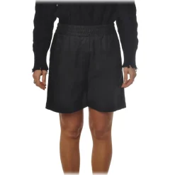 Ottod'Ame - Skirt in Linen Fabric - Black - Skirt - Luxury Exclusive Collection - Avvenice