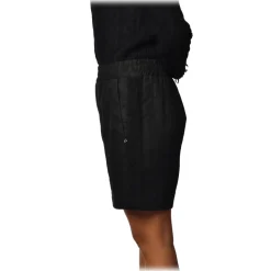 Ottod'Ame - Skirt in Linen Fabric - Black - Skirt - Luxury Exclusive Collection - Avvenice
