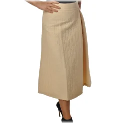 Ottod'Ame - Skirt With Strap - Cream - Skirt - Luxury Exclusive Collection - Avvenice