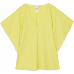 Ottod'Ame - Soft Silk Blend Blouse - Lime - Shirt - Luxury Exclusive Collection - Avvenice