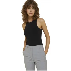 Ottod'Ame - Stretch Collar Top - Black - Top - Luxury Exclusive Collection - Avvenice