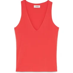 Ottod'Ame - Stretch V-Neck Top - Red - Top - Luxury Exclusive Collection - Avvenice