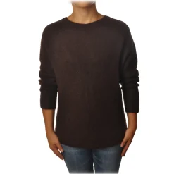 Ottod'Ame - Sweater in Strech Yarn - Brown - Sweater - Luxury Exclusive Collection - Avvenice
