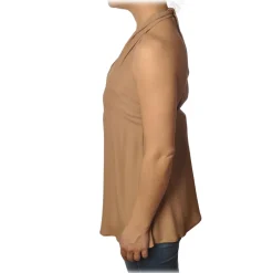 Ottod'Ame - Tank Top with Open Back - Beige - Top - Luxury Exclusive Collection - Avvenice