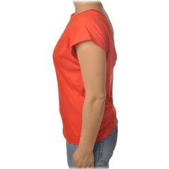 Ottod'Ame - Tank Top with Wide Shoulder Strap - Fluo Orange - Top - Luxury Exclusive Collection - Avvenice