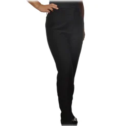 Ottod'Ame - Trousers in Combed Fabric - Black - Trousers - Luxury Exclusive Collection - Avvenice