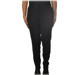 Ottod'Ame - Trousers in Combed Fabric - Black - Trousers - Luxury Exclusive Collection - Avvenice