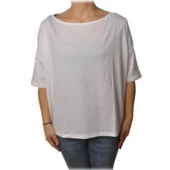 Ottod'Ame - T-Shirt with Boat Neckline - White - T-Shirt - Luxury Exclusive Collection - Avvenice