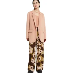 Ottod'Ame - Unlined Caban Pattern Coat - Nude Pink - Jacket - Luxury Exclusive Collection - Avvenice