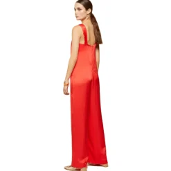 Ottod'Ame - Viscose Long Suit with Cross Detail - Red - Dresses - Luxury Exclusive Collection - Avvenice