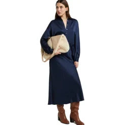 Ottod'Ame - Viscose Midi Skirt with Elastic Waistband - Blue - Skirt - Luxury Exclusive Collection - Avvenice