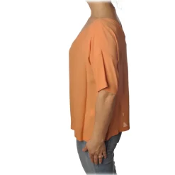 Ottod'Ame - V-neck Shirt - Orange - Shirt - Luxury Exclusive Collection - Avvenice