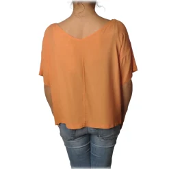 Ottod'Ame - V-neck Shirt - Orange - Shirt - Luxury Exclusive Collection - Avvenice