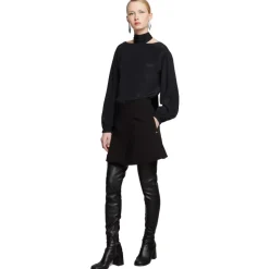 Ottod'Ame - Wallet Style Flared Miniskirt - Black - Skirt - Luxury Exclusive Collection - Avvenice