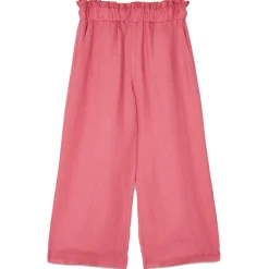 Ottod'Ame - Wide Leg Linen Trousers - Pink - Trousers - Luxury Exclusive Collection - Avvenice