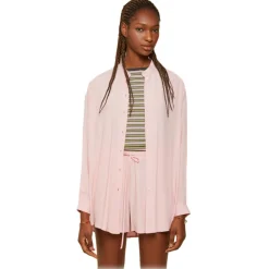 Ottod'Ame - Wide Shirt with Korean Neck - Pink - Shirt - Luxury Exclusive Collection - Avvenice