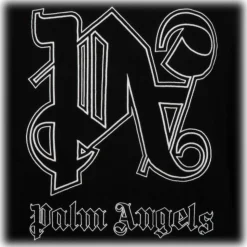 Palm Angels - Palm Angels Black Logo Print Hoodie - Palm Angels Luxury Collection - Avvenice