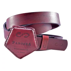PangaeA - PangaeA Belt - Bordeaux - PangaeA Accessories - Artisan Leather Belt - Avvenice