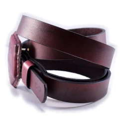 PangaeA - PangaeA Belt - Bordeaux - PangaeA Accessories - Artisan Leather Belt - Avvenice