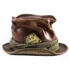 PangaeA - PangaeA Cylindrical Hat - PangaeA Accessories - Artisan Leather Hat - Avvenice