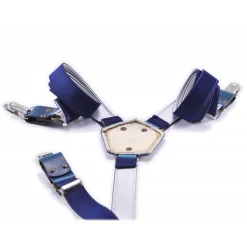 PangaeA - PangaeA Suspenders - Blue - Suspenders PangaeA Y - Artisan Leather Suspenders - Avvenice