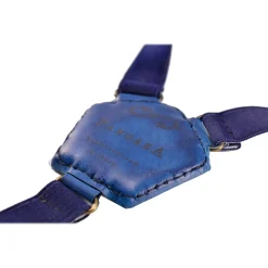 PangaeA - PangaeA Suspenders - Blue - Suspenders PangaeA Y - Artisan Leather Suspenders - Avvenice