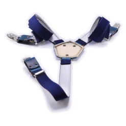 PangaeA - PangaeA Suspenders - Blue - Suspenders PangaeA Y - Artisan Leather Suspenders - Avvenice