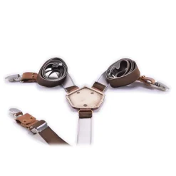 PangaeA - PangaeA Suspenders - Brown - Suspenders PangaeA Y - Artisan Leather Suspenders - Avvenice