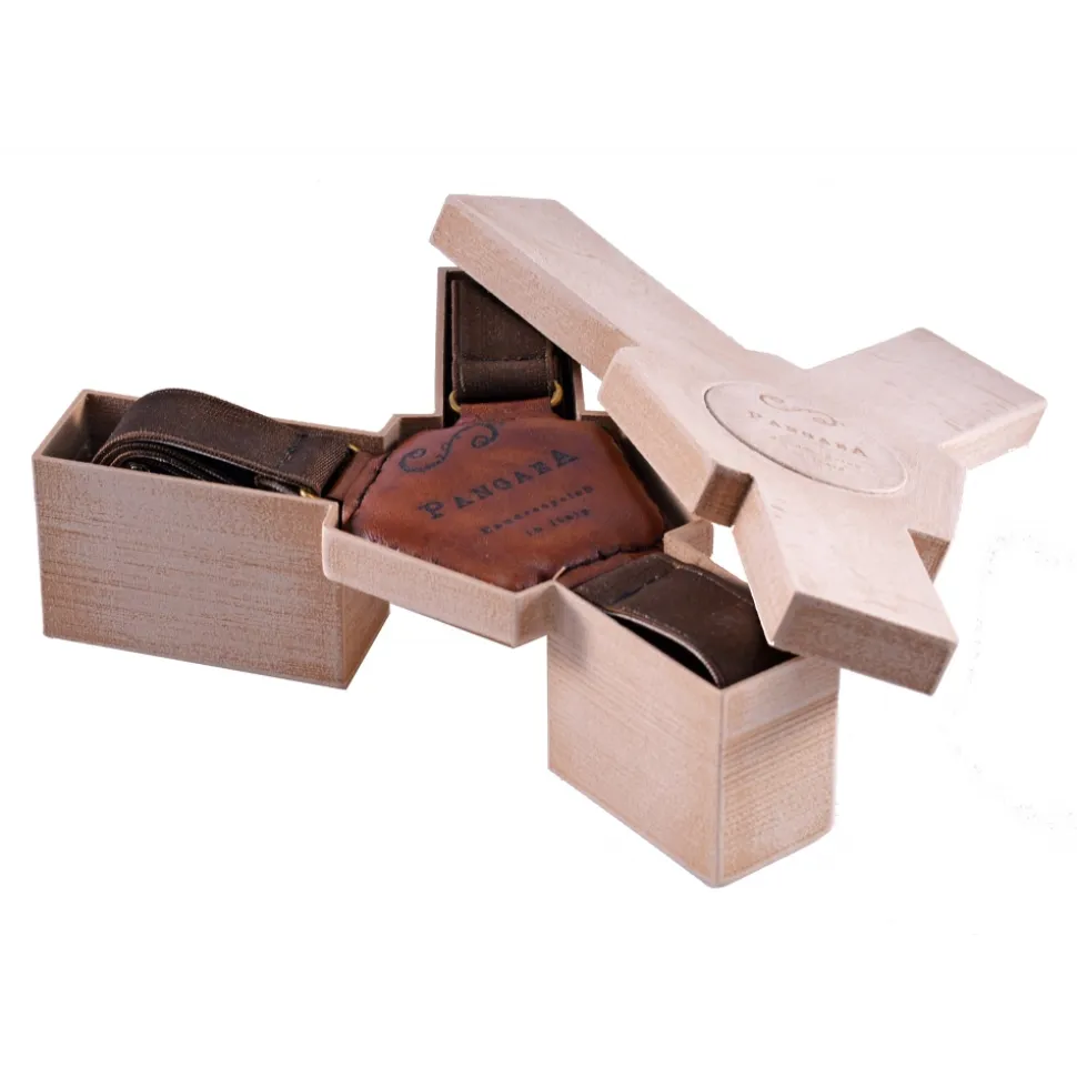 PangaeA - PangaeA Suspenders - Brown - Suspenders PangaeA Y - Artisan Leather Suspenders - Avvenice