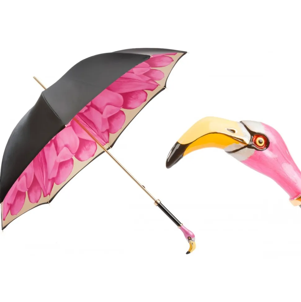 Pasotti Ombrelli 1956 - 189 21065-30 K9 - Flamingo Umbrella - Luxury Artisan High Quality Umbrella - Avvenice