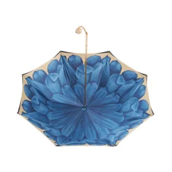 Pasotti Ombrelli 1956 - 189 21065-13 P17 - Blue Petal Luxury Umbrella - Luxury Artisan High Quality Umbrella - Avvenice