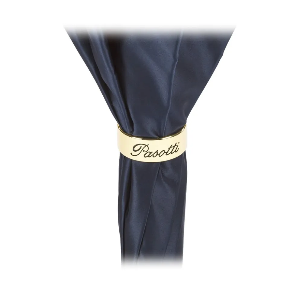 Pasotti Ombrelli 1956 - 189 21065-13 P17 - Blue Petal Luxury Umbrella - Luxury Artisan High Quality Umbrella - Avvenice