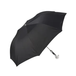 Pasotti Ombrelli 1956 - 64 6768-1 W37 - Silver Lion Folding Umbrella - Luxury Artisan High Quality Umbrella - Avvenice