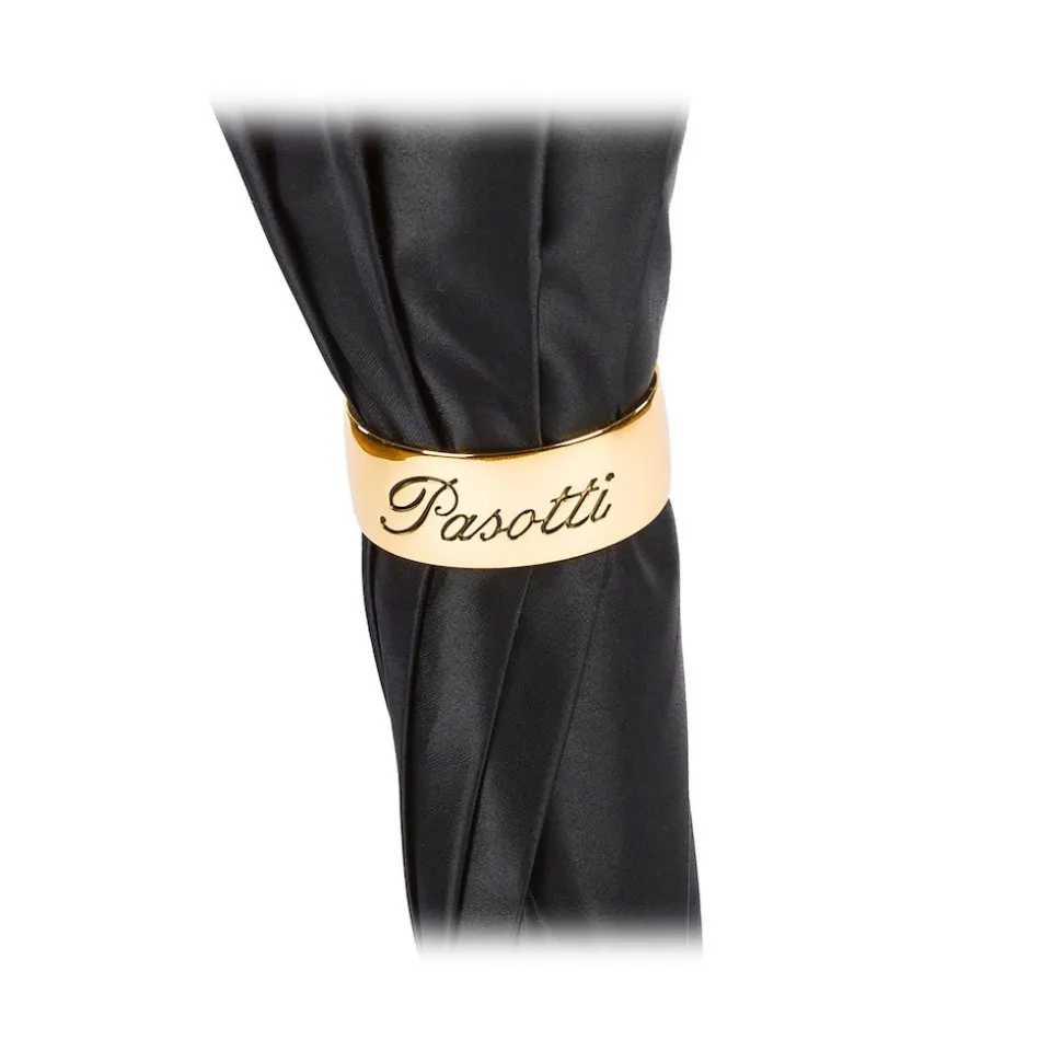 Pasotti Ombrelli 1956 - 189 52417-12 W35 - Spotted Umbrella with Golden Tiger - Luxury Artisan High Quality Umbrella - Avvenice