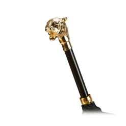 Pasotti Ombrelli 1956 - 189 52417-12 W35 - Spotted Umbrella with Golden Tiger - Luxury Artisan High Quality Umbrella - Avvenice