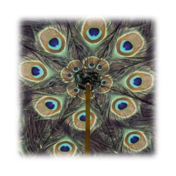 Pasotti Ombrelli 1956 - 189 Hawaii P5 - Black Umbrella with Peacock Interior - Luxury Artisan High Quality Umbrella - Avvenice