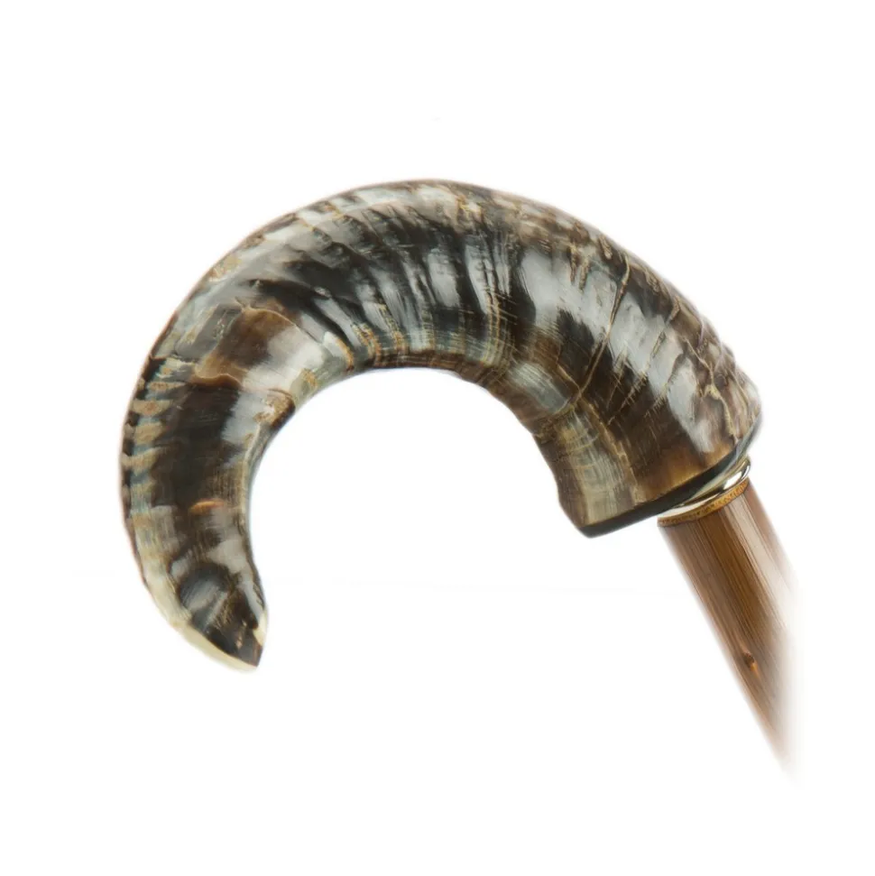 Pasotti Ombrelli 1956 - 142 Milford-6 CM - Umbrella with Mutton Horn - Ovis Aries - Luxury Artisan High Quality Umbrella - Avvenice