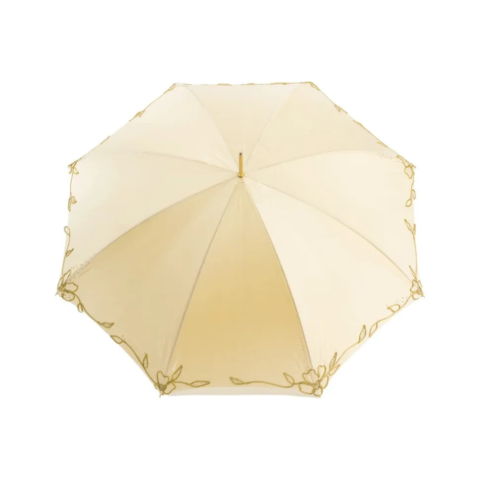 Pasotti Ombrelli 1956 - 177 Plat-300 P5 - Woman Ivory Umbrella Decorated - Luxury Artisan High Quality Umbrella - Avvenice