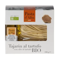 Pasta d'Alba - Organic Tajarin with Truffle with Olive Oil with White Truffle - Territory Line - Artisan Organic Italian Pasta - Avvenice