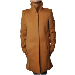 Patrizia Pepe - Coat 3/4 Screwed in Cloth - Mustard Brown - Jacket - Made in Italy - Luxury Exclusive Collection - Avvenice