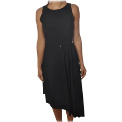 Patrizia Pepe - Crew Neck Dress with Elastic at the Waist - Black - Dress - Made in Italy - Luxury Exclusive Collection - Avvenice
